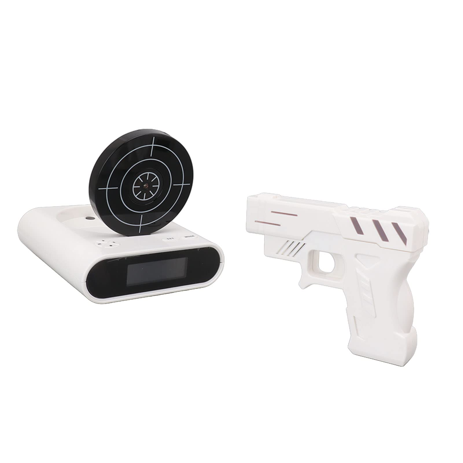 GOTOTOP Reloj Creativo de Pistola, Despertador de Pantalla LED Digital LED con 2 Modos de Alarma Interesantes para la Sala de Estar de la Oficina del Dormitorio en Casa