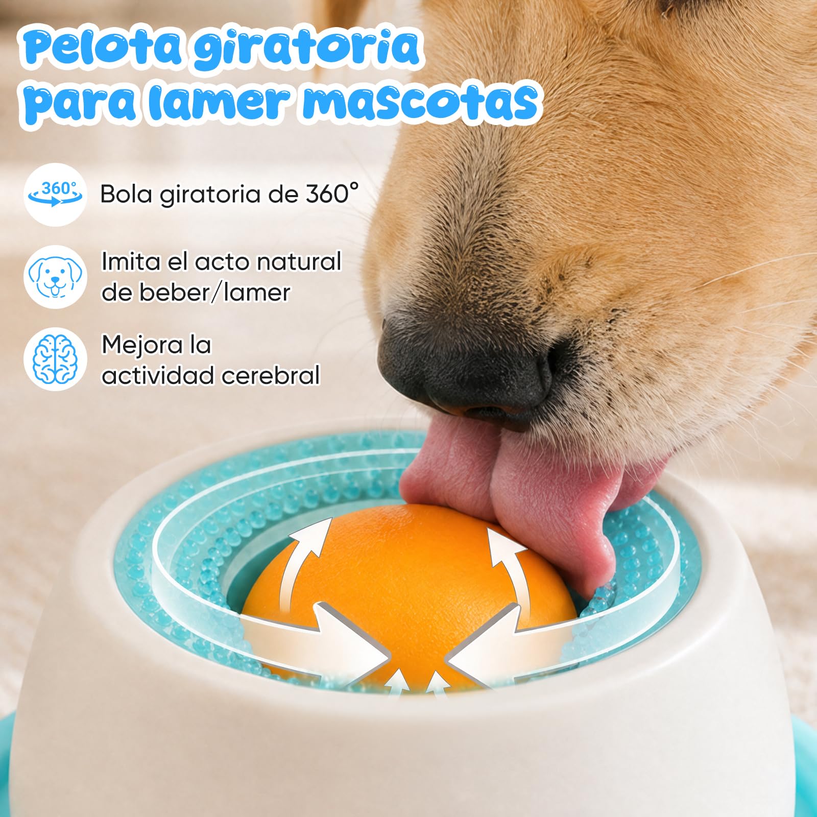 GWMWON 2PCS Plato para Lamer para Perro,Cuenco para lamer para Gatos,Nteractivo y Divertido Comedero Antideslizante Lick Bowl,Alivia la ansiedad y favorece la digestión (Azul y Blanco)